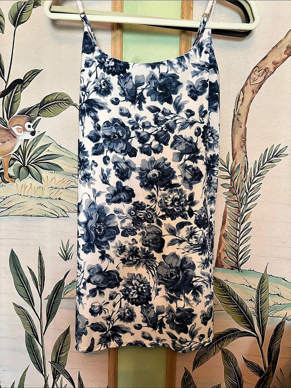 Abercrombie & Fitch Traveler Mini Dress Floral Blue & White Medium